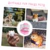 Two-Story Hamster House, Breathable and Sturdy, Pink view 2