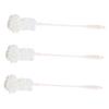 3-Piece Baby Bottle Brush Set, PP/EVA, Long Handle, White view 1