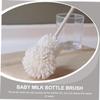 3-Piece Baby Bottle Brush Set, PP/EVA, Long Handle, White view 4