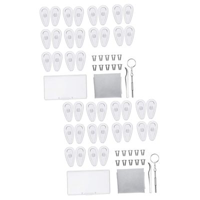 HAPINARY 2-Piece Eyeglass Repair Kit with 10 mm/15 mm Silicone Nose Pads