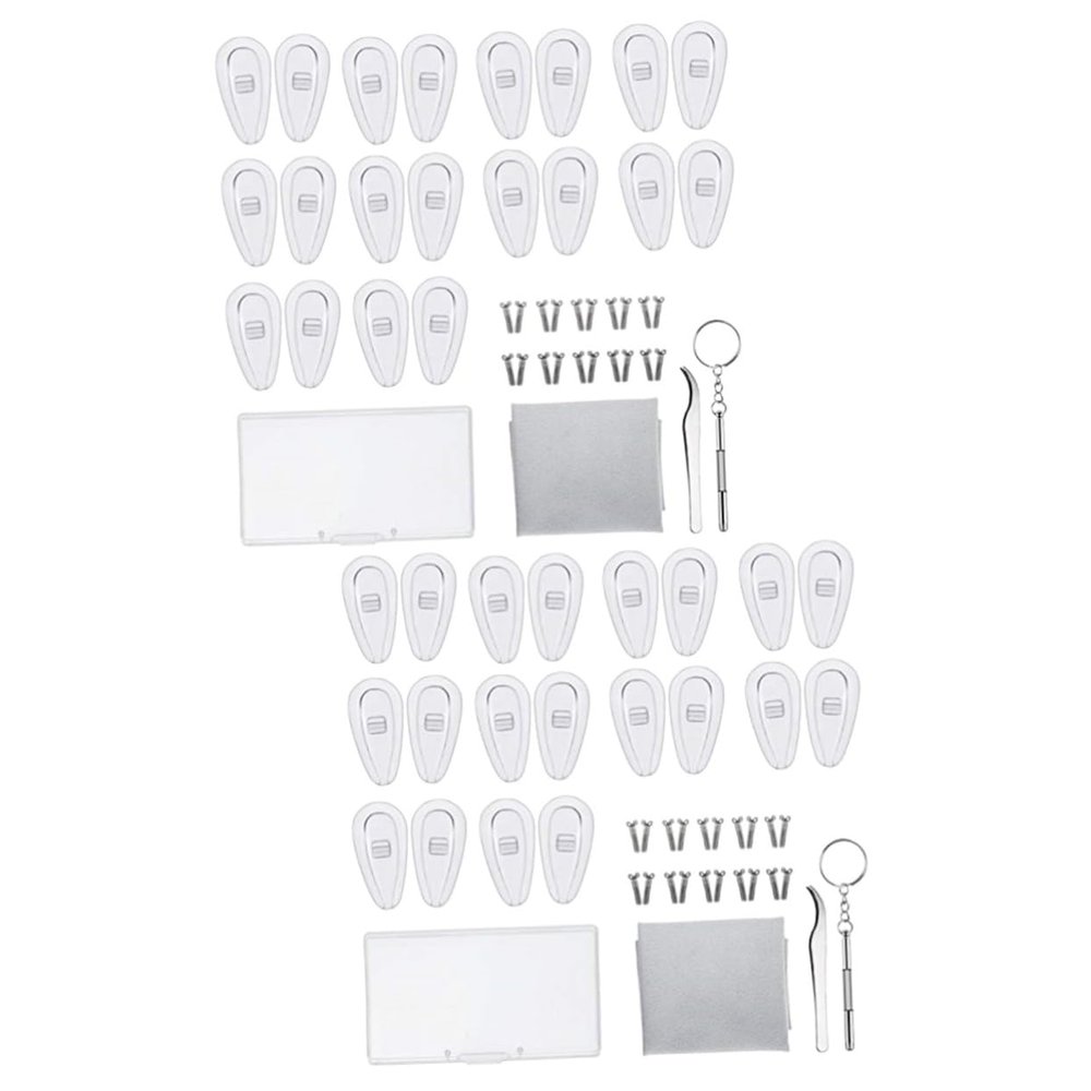 HAPINARY 2-Piece Eyeglass Repair Kit with 10 mm/15 mm Silicone Nose Pads