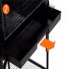 Black Wrought-Iron Bird Cage for Budgies and Parakeets view 2