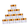 HAPINARY 30 g Glass Cosmetic Jars with Matte Finish, Refillable for Cream and Eye Cream, 10-Pack for Travel and Home view 1