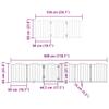 vidaXL 12-Piece Folding Dog Gate with Door, Black, 600 cm, Poplar Wood view 3