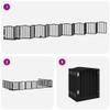 vidaXL 12-Piece Folding Dog Gate with Door, Black, 600 cm, Poplar Wood view 4