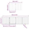 vidaXL 10-Piece Foldable Dog Gate with Door, White, 800 cm, Poplar Wood view 3