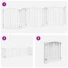 vidaXL 10-Piece Foldable Dog Gate with Door, White, 800 cm, Poplar Wood view 4