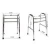 ZXPGHUJSHB Lightweight Aluminum Folding Walking Frame with Comfortable Handles view 3