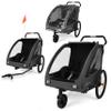 509 Trailer II Multi-Use Bicycle Trailer for Kids 6 Months and Up, Pets, and Cargo, Converts to 3-Wheel Push Wagon, 50 kg Max. Load, Includes Rain Cover, Dark Gray view 1