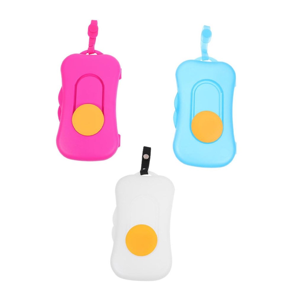 3-Pack Portable PP Wet Wipe Boxes for Babies