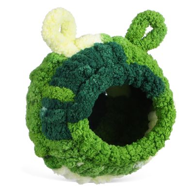 Milisten Winter Bird Cuddle Hut, Green Velvet Bird Bed for Budgies and Parrots