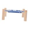 BUGUUYO Hamster Hammock with Wooden Frame, 1 Pc, Blue, Cotton view 1
