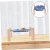BUGUUYO Hamster Hammock with Wooden Frame, 1 Pc, Blue, Cotton view 4