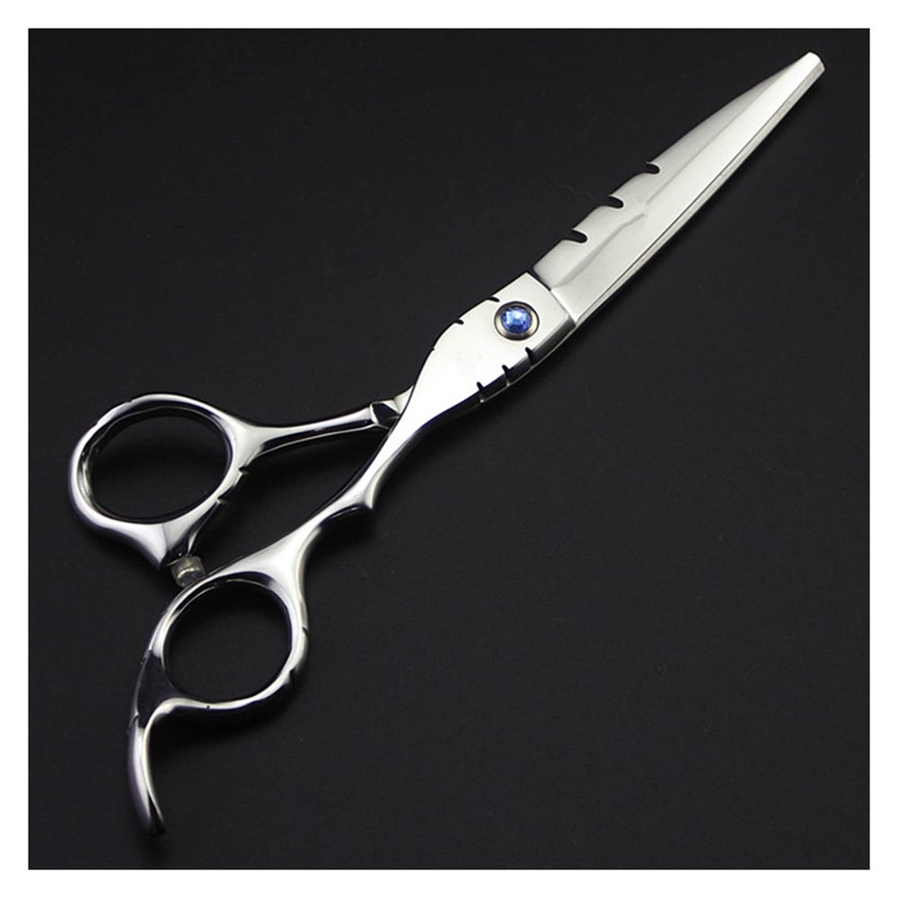 GZSLKSCD Haircutting 6-Inch Barber Scissors, Hairdressing Scissors, Thinning Scissors (Red, Thinning Scissors) (Blue Cutting)