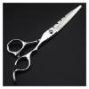 GZSLKSCD Haircutting 6-Inch Barber Scissors, Hairdressing Scissors, Thinning Scissors (Red, Thinning Scissors) (Blue Cutting) view 1
