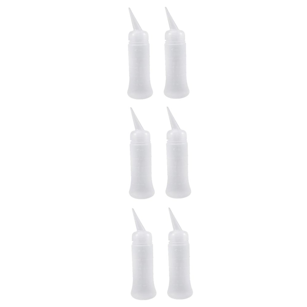 Gatuida 6-Pc. 260 ml Graduated Hair Dye Applicator Bottles with Nozzle