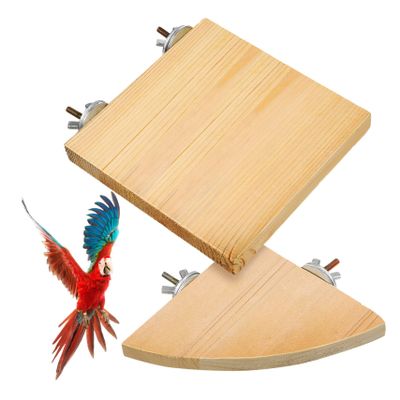 BUGUUYO 2-Piece Wooden Bird Perches for Small Parrots and Cockatiels