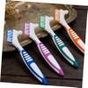 Denture Toothbrush, 4-Pack, Double-Sided with Multi-Layer Bristles view 4