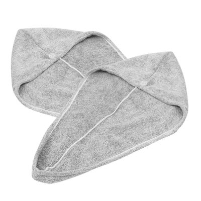 Amosfun 2-Pack Coral Fleece Hair Turbans for Wet Hair