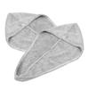 Amosfun 2-Pack Coral Fleece Hair Turbans for Wet Hair view 1