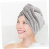Amosfun 2-Pack Coral Fleece Hair Turbans for Wet Hair view 4