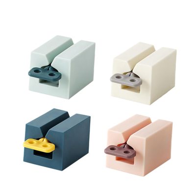 HAPINARY 4-Piece Plastic Toothpaste Squeezers, Tube Dispensers, Pink, Dark Blue and Light Blue