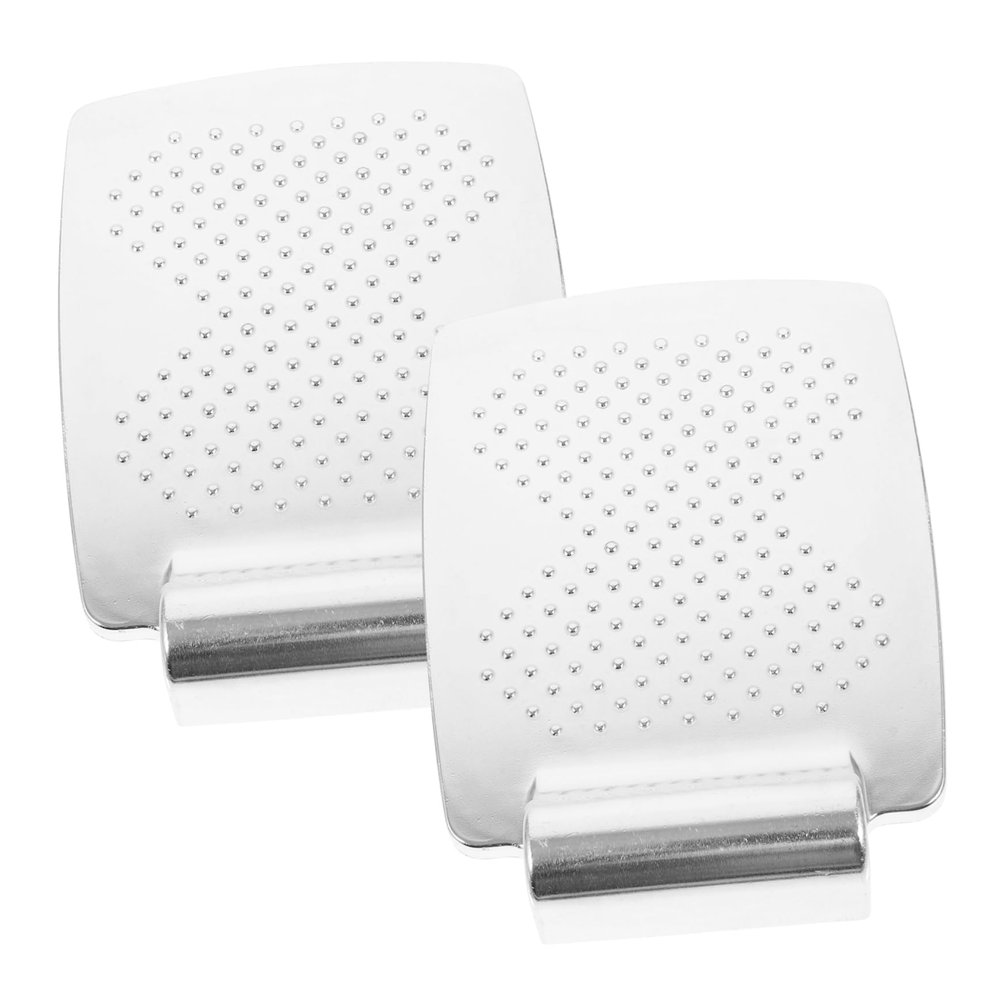 2-Piece Silver Aluminum Alloy Wheelchair Footplates