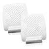 2-Piece Silver Aluminum Alloy Wheelchair Footplates view 1