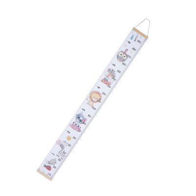 Cute Wooden Growth Chart with Cartoon Design