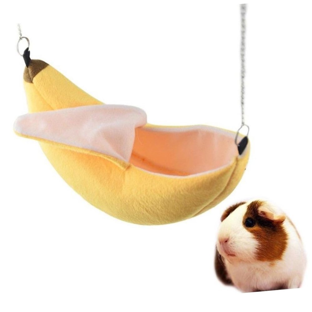 HAPINARY 2-Piece Hamster Hammock - Banana Design