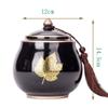Ceramic Maple Leaf Urn for Adult Ashes, Moisture-Resistant and Sealed, 14.5 x 12 cm, (D) Star of Light view 2