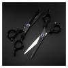 GZSLKSCD 6-Inch Black Hair-Thinning Scissors, Hairdressing Salon Scissors (Color: Thinning) view 4