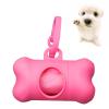 GVSS Pet Waste Bag Dispenser with 1 Roll, Bone-Shaped, Pink, 8 x 5 cm view 1