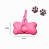GVSS Pet Waste Bag Dispenser with 1 Roll, Bone-Shaped, Pink, 8 x 5 cm view 2