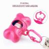 GVSS Pet Waste Bag Dispenser with 1 Roll, Bone-Shaped, Pink, 8 x 5 cm view 3
