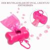 GVSS Pet Waste Bag Dispenser with 1 Roll, Bone-Shaped, Pink, 8 x 5 cm view 4