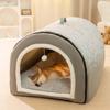 2024 2-in-1 Dog Bed/Pet Cave, Gray, Size M view 1