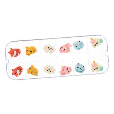 LALADEFIEE 2-Set Cartoon Resin Nail Charms