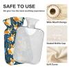 Cute Dog Wildflower Leaves Classic Hot Water Bottle with Cover view 3