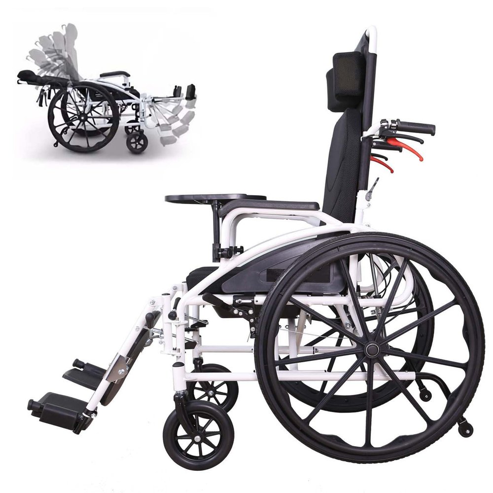 GNbow Fully Adjustable Reclining Wheelchair for Adults and Seniors