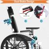 GNbow Fully Adjustable Reclining Wheelchair for Adults and Seniors view 4