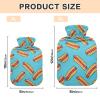 Classic Hot Water Bottle with Cover, Hot Dogs, Cute Heat Bag, Warm Water Bottle for Pain Relief, Hand and Heat Therapy, 1 Liter view 2