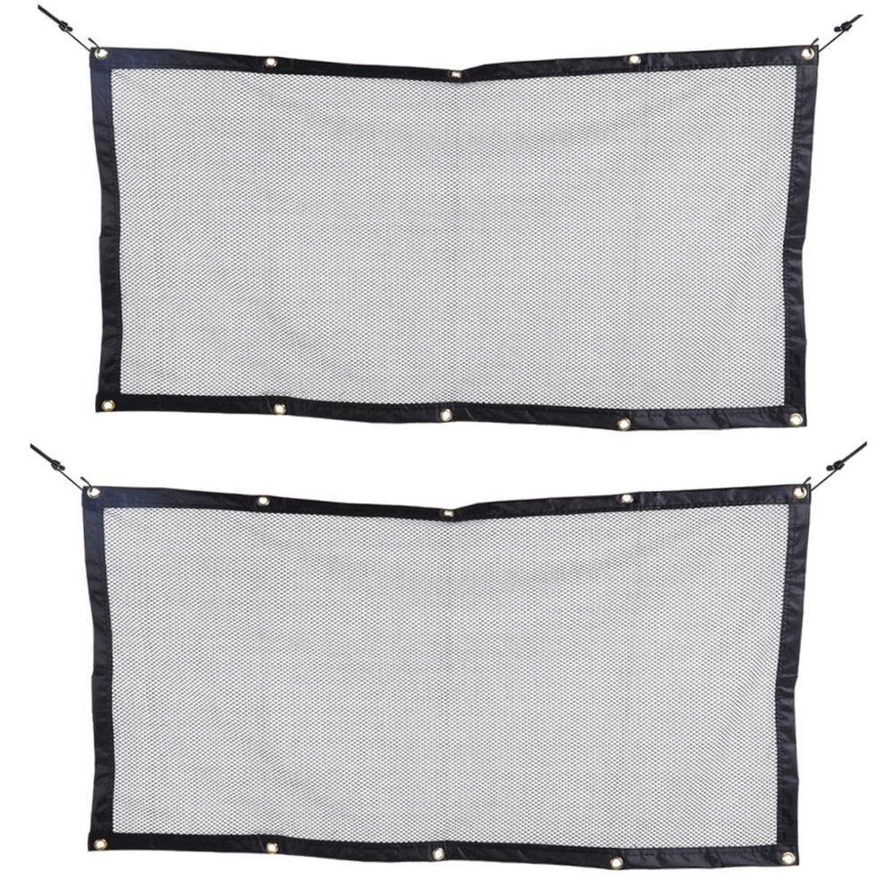 HAPINARY 2-Pack Dog Car Safety Nets, Nylon Mesh Rear-Seat Divider, 115 x 60 cm