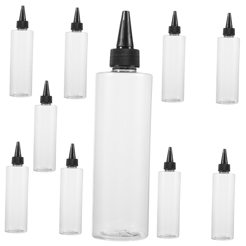 AUTSUPPL 10 x 250 ml Plastic Hair Dye Bottles with Opening for Hair Dye and Care Products