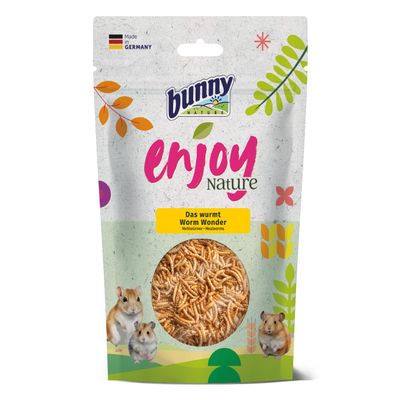 Bunny EnjoyNature Mealworms | 60 g | Single Food for Hamsters, Mice & Rats