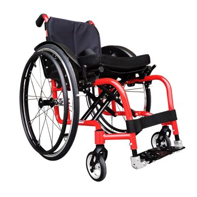PNAJFUEL Sport and Recreational Wheelchair, Self-Propelled Portable Manual Aluminum Alloy Wheelchair, Foldable Lightweight, 40 cm Seat Width