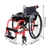 PNAJFUEL Sport and Recreational Wheelchair, Self-Propelled Portable Manual Aluminum Alloy Wheelchair, Foldable Lightweight, 40 cm Seat Width view 2