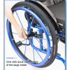 PNAJFUEL Sport and Leisure Wheelchair, Self-Propelled Manual Wheelchair, Lightweight Folding Aluminum Alloy, Blue, 42 cm / 16.5 in Seat Width view 4