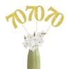 70th Birthday Table Toppers, Gold Glitter, 12-Piece Set view 1