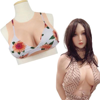 Silicone Breast Plate with Round Neckline, Color 2
